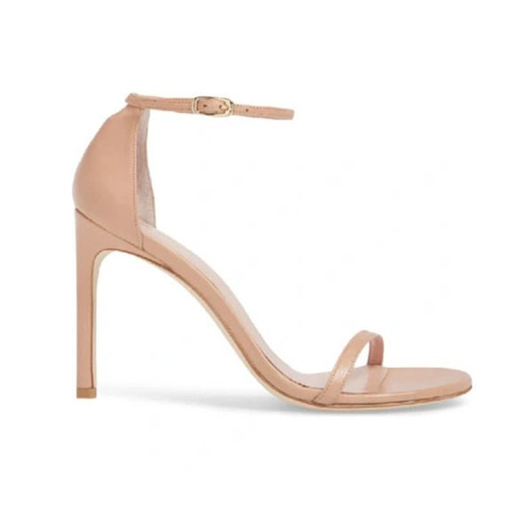 Stuart Weitzman Nudistsong Strap Bambina Leather Open Toe Ankle Sandals Size 9.5 - Picture 8 of 9